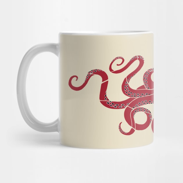 Red Pacific Octopus by R Honey Pots